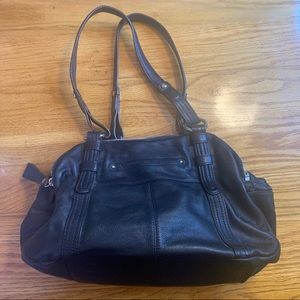 B. Makowsky Hobo Bag Black Leather